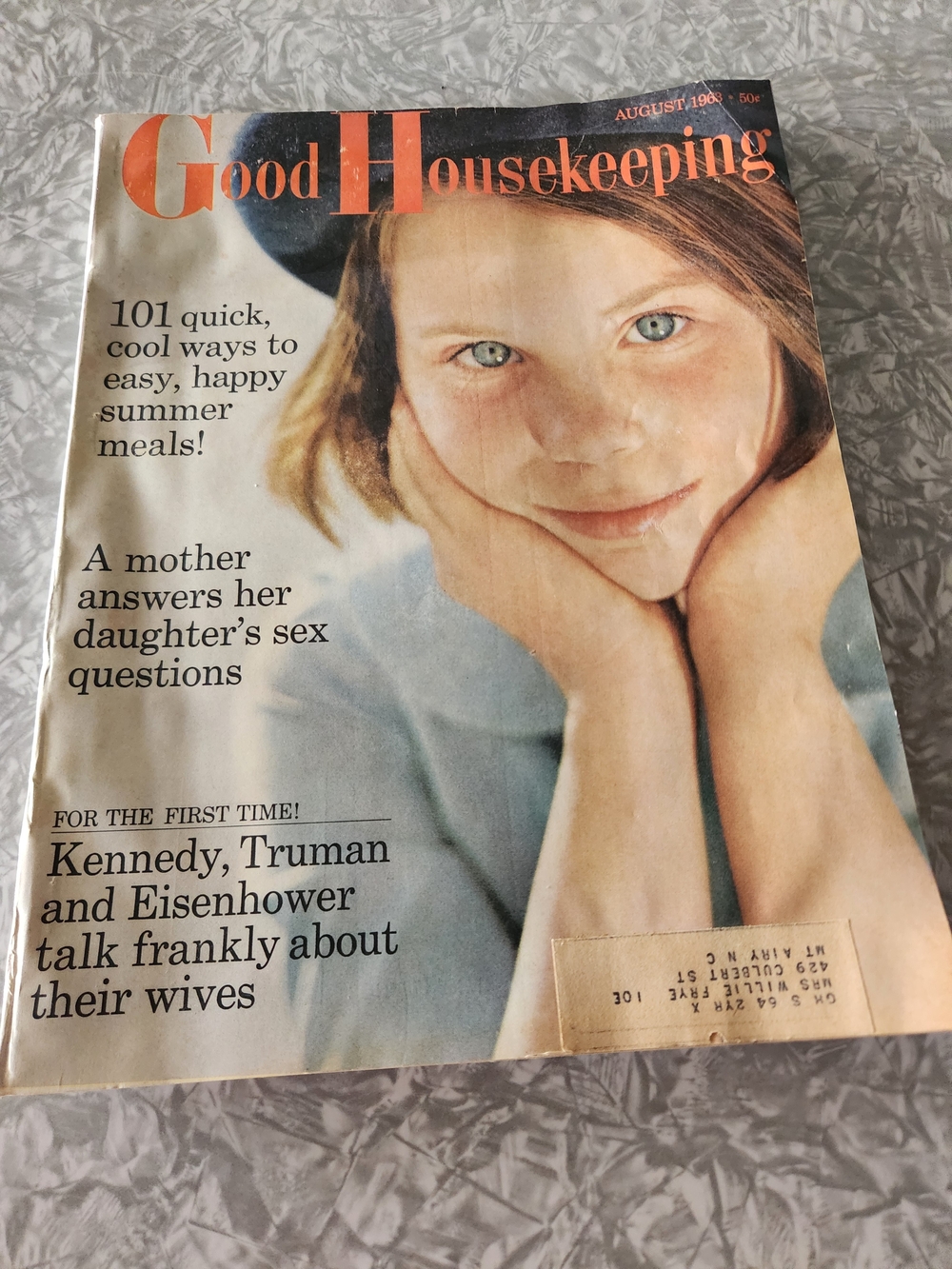 Good Housekeeping Vintage Magazine Cover Decor - Blue